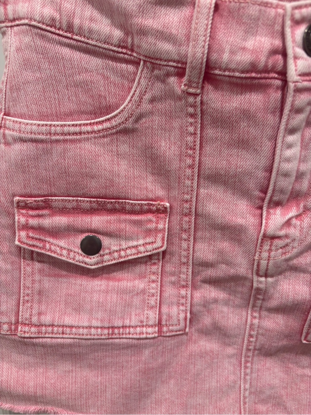 Aerie Pink Denim-Like Mini Skirt - Picture 2 of 4